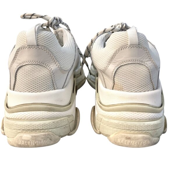 BALENCIAGA TRIPLE S SNEAKERS White w/Gray - Picture 7 of 15